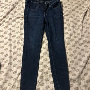 American Eagle Outfitters Women's Dark Blue Skinny Jeans